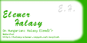 elemer halasy business card